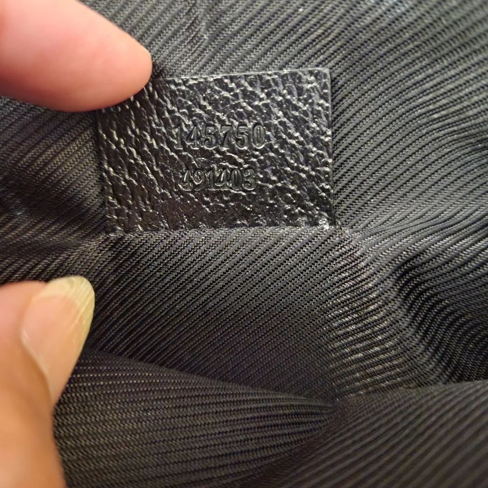 Gucci Black GG Canvas and Leather D Ring Abbey Pochette - Picture 10 of 14